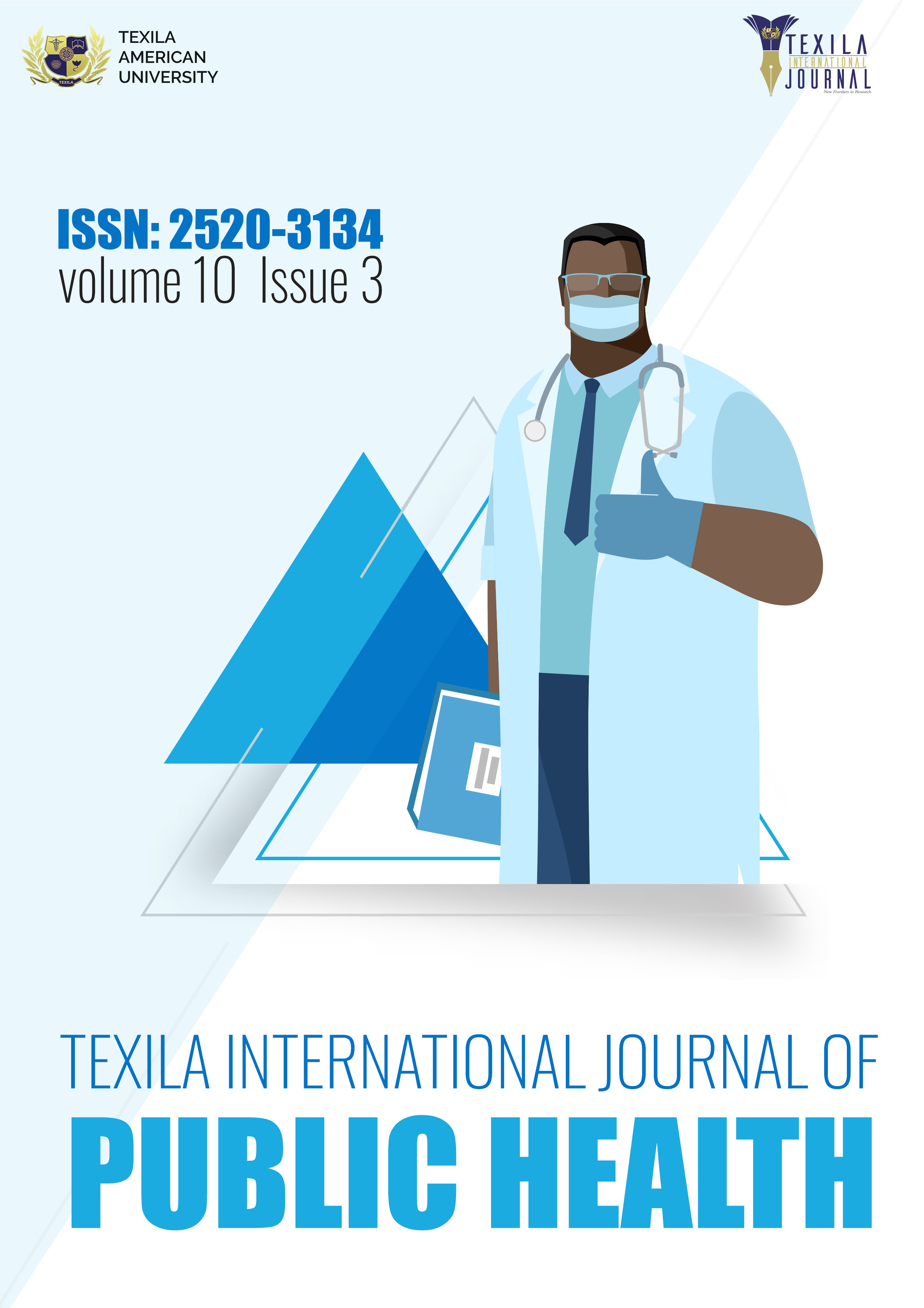 Current Issue Volume 10 Issue 3 TEXILA INTERNATIONAL JOURNAL OF PUBLIC HEALTH Texila Journal pic